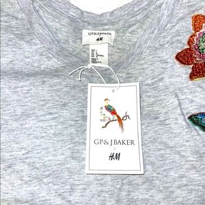 GP&J Baker for H&M Embroidered T-Shirt - NWT!
